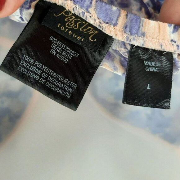 Passion Forever Pastel Floral Babydoll sz L - Picture 6 of 6